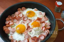 Яичница с сосисками - Шаг 7 Яичница с сосисками - Шаг 7