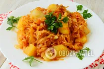 Тушкована капуста з картоплею - Крок 11 Тушкована капуста з картоплею - Крок 11
