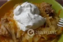 Тушеная капуста с курицей - Шаг 7 Тушеная капуста с курицей - Шаг 7