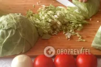 Тушеная капуста с рисом - Шаг 1 Тушеная капуста с рисом - Шаг 1