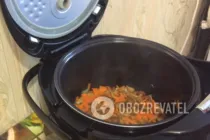 Тушеная капуста с грибами в мультиварке - Шаг 4 Тушеная капуста с грибами в мультиварке - Шаг 4