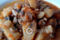 Тушеная картошка с шампиньонами - Шаг 9 Тушеная картошка с шампиньонами - Шаг 9