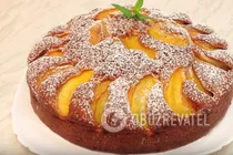 Пирог с персиками на йогурте - Шаг 11 Пирог с персиками на йогурте - Шаг 11