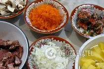 Картошка с грибами и мясом - Шаг 1 Картошка с грибами и мясом - Шаг 1