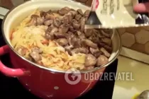 Тушеная капуста с мясом и грибами - Шаг 9 Тушеная капуста с мясом и грибами - Шаг 9