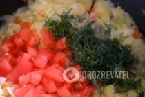 Тушкована капуста з картоплею в мультиварці - Крок 11 Тушкована капуста з картоплею в мультиварці - Крок 11