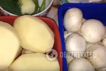 Тушеная картошка с грибами в мультиварке - Шаг 1 Тушеная картошка с грибами в мультиварке - Шаг 1