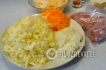 Тушеная капуста с рисом и мясом - Шаг 1 Тушеная капуста с рисом и мясом - Шаг 1