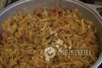Тушеная капуста с колбасками - Шаг 9 Тушеная капуста с колбасками - Шаг 9