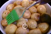 Печеная картошка в микроволновке - Шаг 5 Печеная картошка в микроволновке - Шаг 5