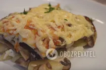 Картопля з сиром і грибами в духовці - Крок 7 Картопля з сиром і грибами в духовці - Крок 7