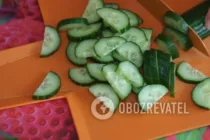 Салат с красной рыбой и листьями салата - Шаг 4 Салат с красной рыбой и листьями салата - Шаг 4