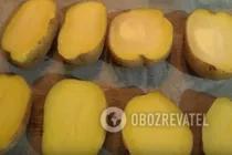 Картошка в духовке с сыром и чесноком - Шаг 2 Картошка в духовке с сыром и чесноком - Шаг 2