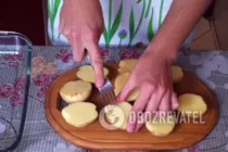 Печеная картошка с салом - Шаг 2 Печеная картошка с салом - Шаг 2