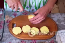 Печеная картошка с салом - Шаг 1 Печеная картошка с салом - Шаг 1