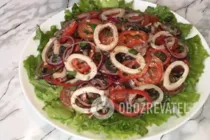 Салат с кальмарами и помидором - Шаг 11 Салат с кальмарами и помидором - Шаг 11