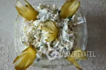 Салат з кальмарами і сиром - Крок 8 Салат з кальмарами і сиром - Крок 8