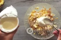 Салат з кальмарами і ананасом - Крок 6 Салат з кальмарами і ананасом - Крок 6