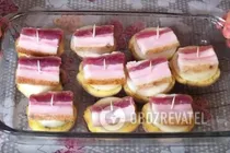 Картопля з салом в духовці - Крок 6 Картопля з салом в духовці - Крок 6