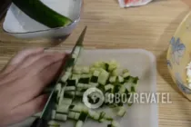 Салат с крабовыми палочками без риса - Шаг 4 Салат с крабовыми палочками без риса - Шаг 4