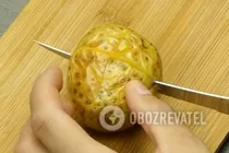 Картошка с сыром в духовке - Шаг 3 Картошка с сыром в духовке - Шаг 3