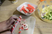 Салат с крабовыми палочками без риса - Шаг 5 Салат с крабовыми палочками без риса - Шаг 5