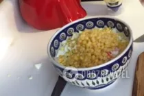 Салат с крабовыми палочками - Шаг 5 Салат с крабовыми палочками - Шаг 5