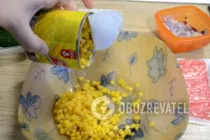 Салат с крабовыми палочками без риса - Шаг 1 Салат с крабовыми палочками без риса - Шаг 1