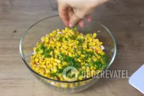 Салат с крабовыми палочками и грибами - Шаг 9 Салат с крабовыми палочками и грибами - Шаг 9