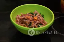 Салат с колбасой - Шаг 4 Салат с колбасой - Шаг 4