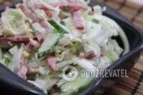 Салат с пекинской капустой и колбасой - Шаг 7 Салат с пекинской капустой и колбасой - Шаг 7