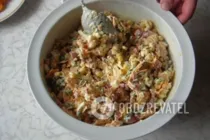Салат с чипсами и колбасой - Шаг 7 Салат с чипсами и колбасой - Шаг 7