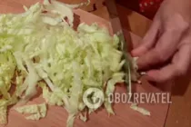 Салат с колбасой, пекинской капустой и кукурузой - Шаг 1 Салат с колбасой, пекинской капустой и кукурузой - Шаг 1
