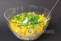 Салат с крабовыми палочками и грибами - Шаг 10 Салат с крабовыми палочками и грибами - Шаг 10
