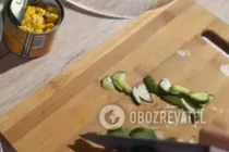 Салат з кукурудзою без майонезу - Крок 1 Салат з кукурудзою без майонезу - Крок 1