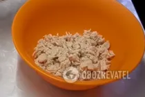 Салат с фасолью без майонеза - Шаг 2 Салат с фасолью без майонеза - Шаг 2