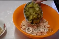 Салат с фасолью без майонеза - Шаг 3 Салат с фасолью без майонеза - Шаг 3