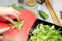 Салат с морепродуктами без майонеза - Шаг 3 Салат с морепродуктами без майонеза - Шаг 3