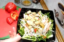Салат с морепродуктами без майонеза - Шаг 5 Салат с морепродуктами без майонеза - Шаг 5
