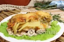 Картошка с куриным филе в духовке - Шаг 7 Картошка с куриным филе в духовке - Шаг 7