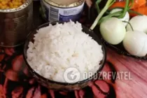 Салат з сардиною і рисом - Крок 1 Салат з сардиною і рисом - Крок 1