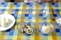 Салат с яйцами и сардинами - Шаг 1 Салат с яйцами и сардинами - Шаг 1