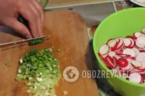 Салат с яйцом и редиской - Шаг 4 Салат с яйцом и редиской - Шаг 4