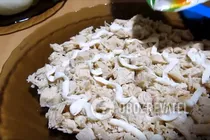 Салат "Подсолнух" с курицей и грибами - Шаг 2 Салат "Подсолнух" с курицей и грибами - Шаг 2