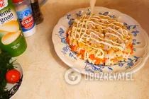 Салат "Подсолнух" с кукурузой - Шаг 6 Салат "Подсолнух" с кукурузой - Шаг 6