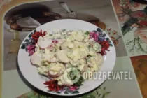 Салат с яйцом и редиской - Шаг 7 Салат с яйцом и редиской - Шаг 7
