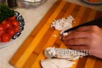 Салат с перепелиными яйцами и курицей - Шаг 6 Салат с перепелиными яйцами и курицей - Шаг 6