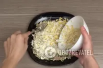 Салат з яйцем і печінкою тріски - Крок 7 Салат з яйцем і печінкою тріски - Крок 7
