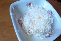 Салат с плавленым сыром и чесноком - Шаг 2 Салат с плавленым сыром и чесноком - Шаг 2