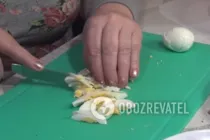 Салат з серця з цибулею і яйцем - Крок 5 Салат з серця з цибулею і яйцем - Крок 5